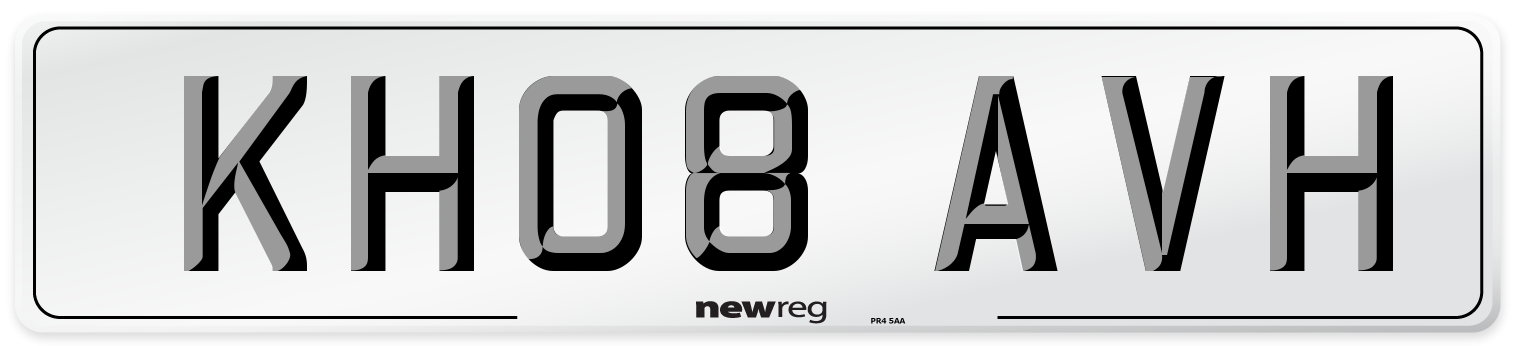 KH08 AVH Number Plate from New Reg
